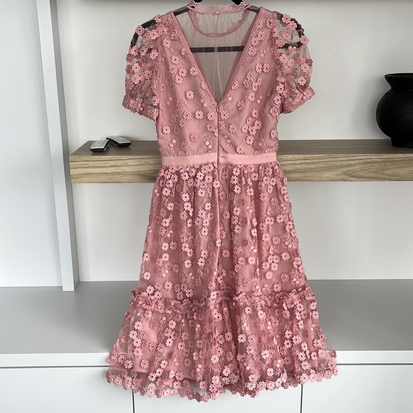 Pink Lace Dress sz 0 - Picture 5 of 7
